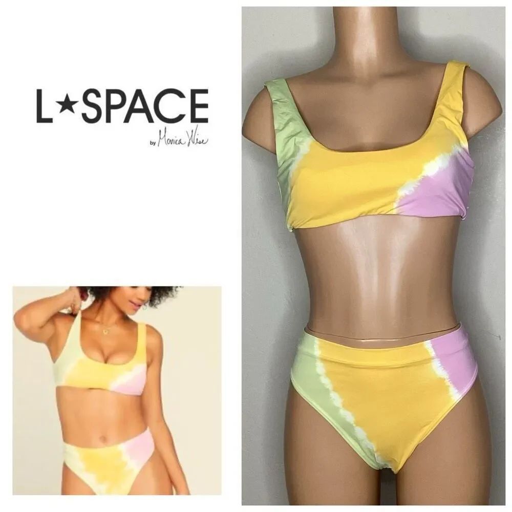 New. L*SPACE tie dye bikini. XL. Retails $220